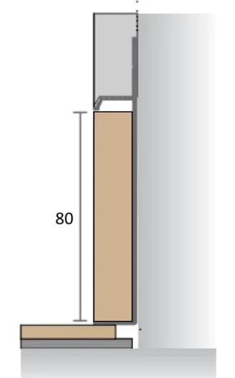 Плинтус МДФ грунтованный под покраску (Вставка в скрытый) 2,2м