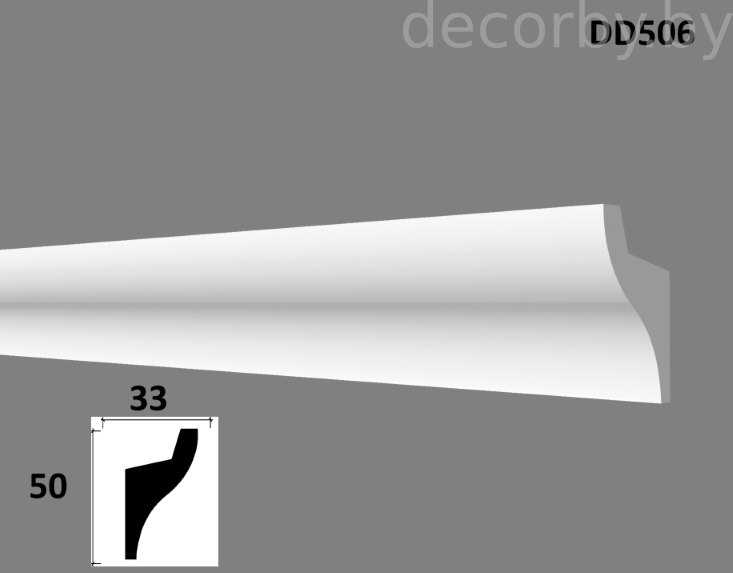 Плинтус потолочный DD506