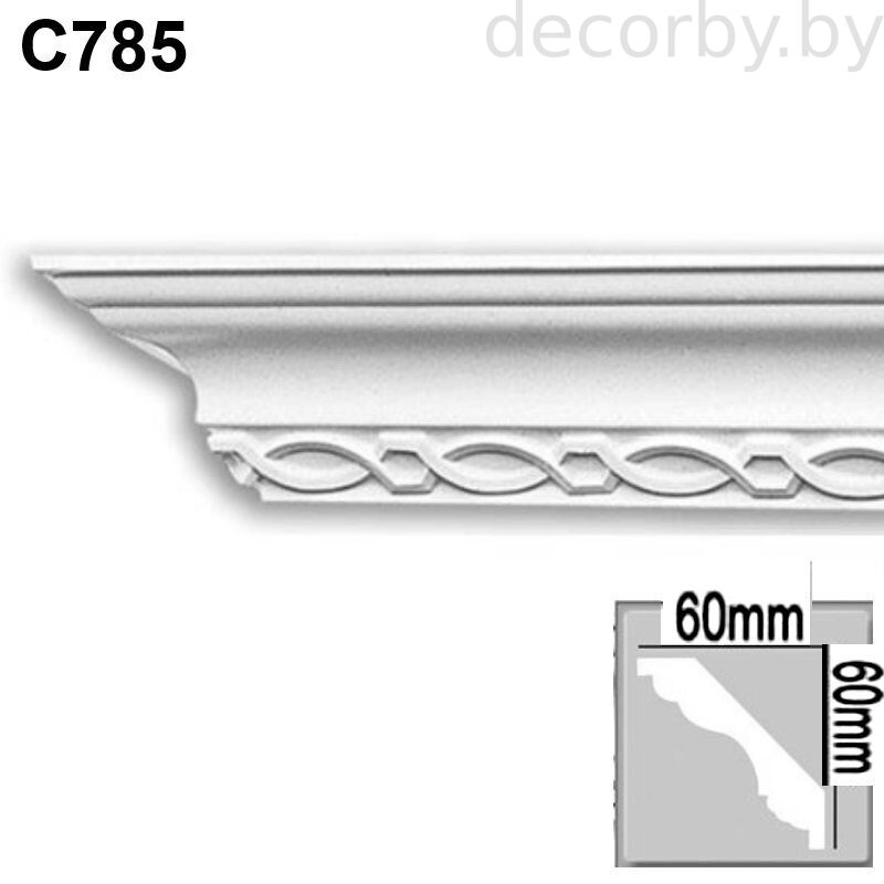 Плинтус потолочный (карниз) C 785