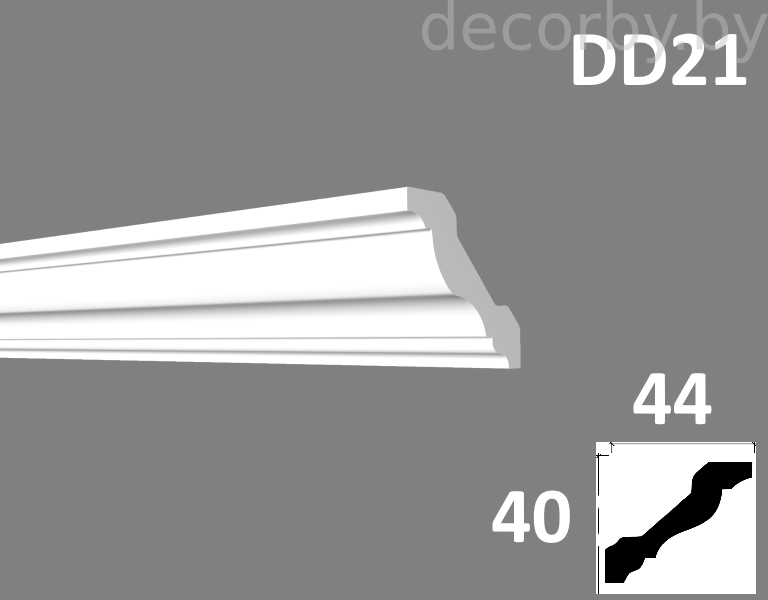Плинтус потолочный DD21