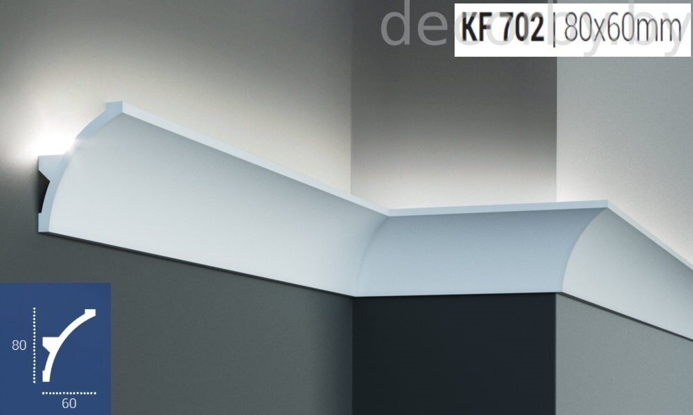 Плинтус потолочный KF702