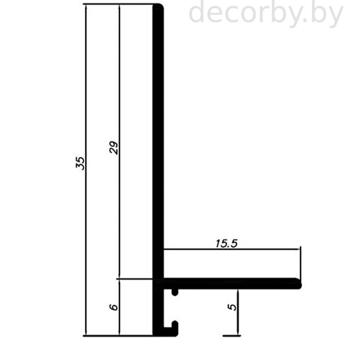 Щелевой плинтус Pro Design Mini L 601(10)