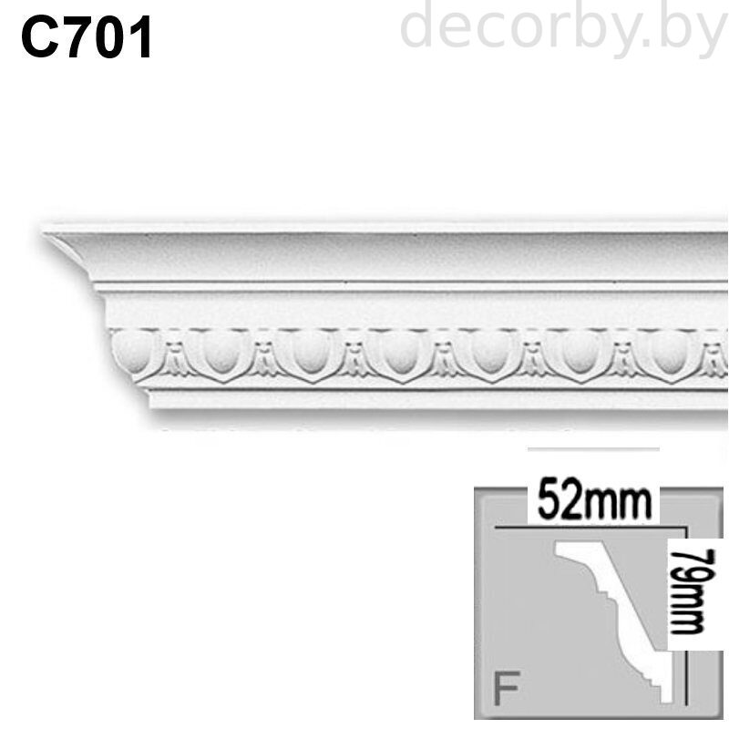 Плинтус потолочный (карниз) C 701