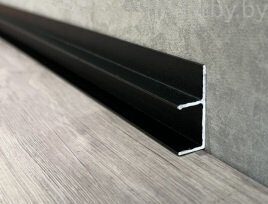 Алюминиевый плинтус скрытого монтажа ПЛ-20-12  3,0м чёрный