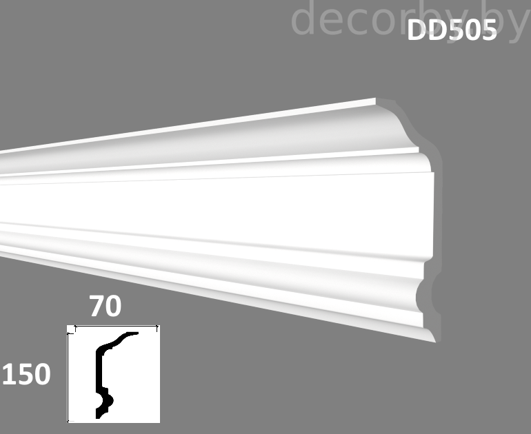 Плинтус потолочный DD505